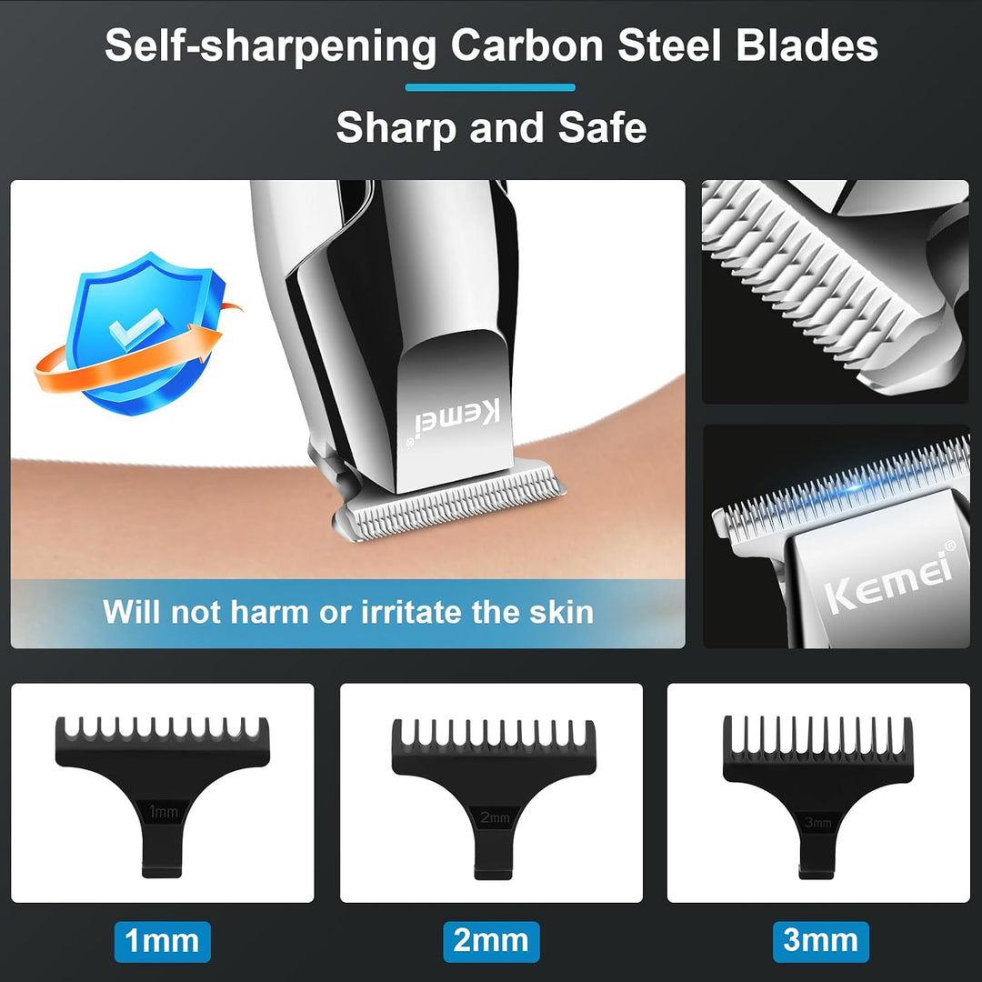 KEMEI Herren LCD Display Baldheaded Haarschneidemaschine Professionelle Bart Haarschneider Werkzeuge