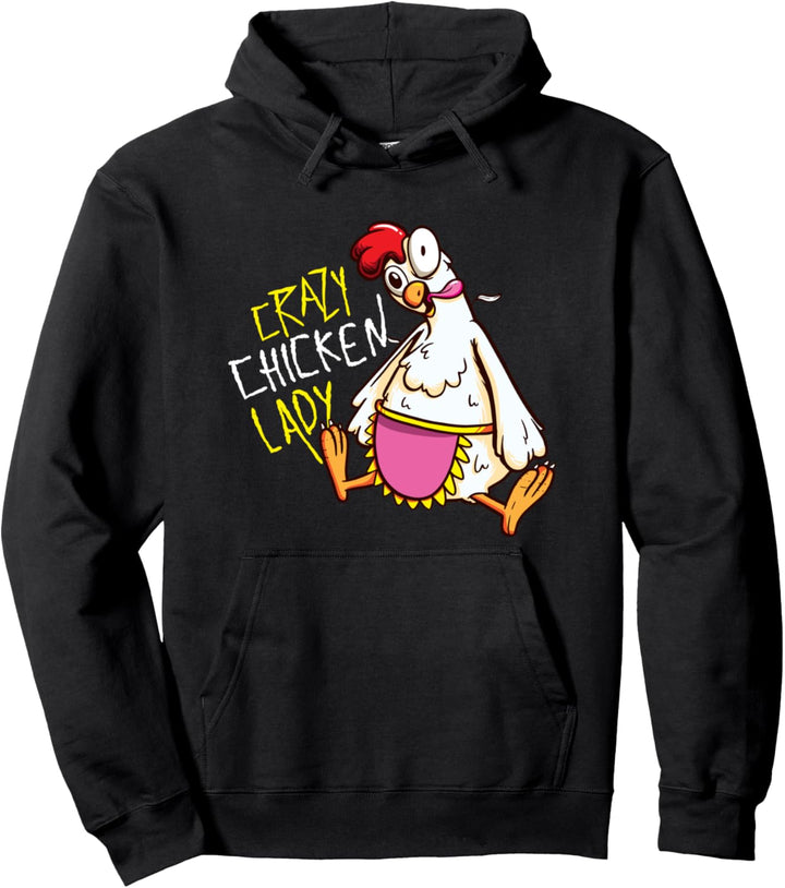 Crazy Chicken Lady Huhn Besitzer Henne Küken Geschenk Pullover Hoodie