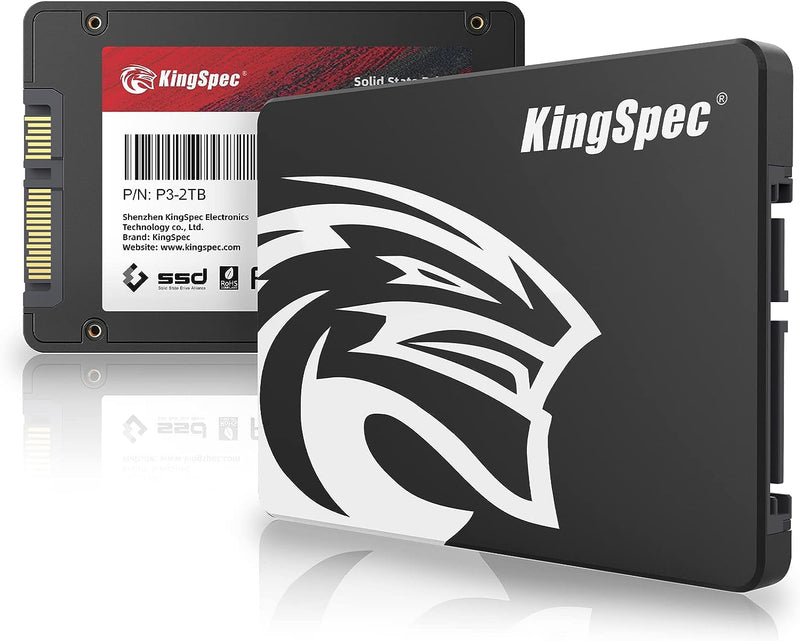 KingSpec 2TB 2.5" SATA SSD, SATA 3 SSD Festplatte Interni 3D NAND Flash, 2 5 Zoll ssd kompatibel mit