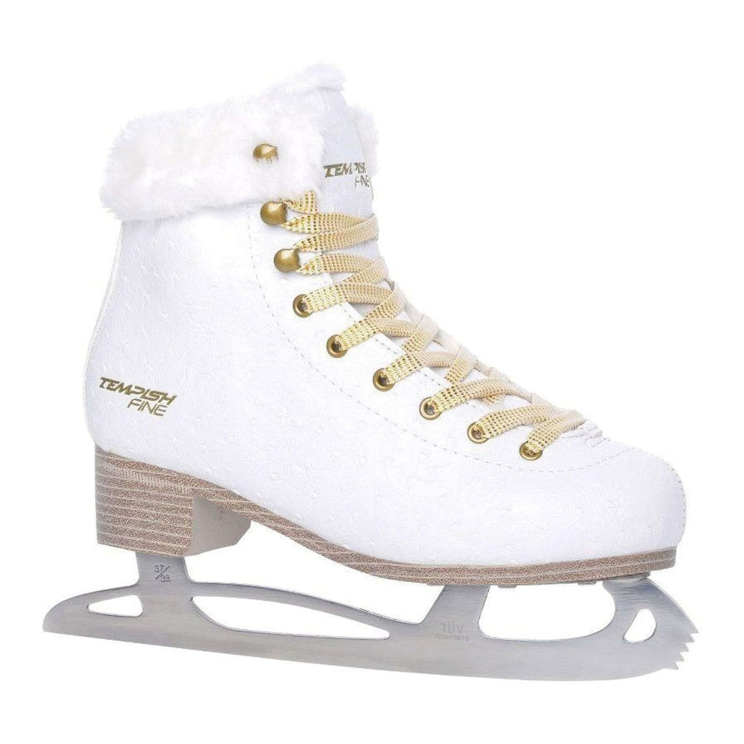 TEMPISH FINE Schlittschuh | Damen | mit Kunstfell | Eiskunstlauf | Freizeit | bequem & warm I weiss