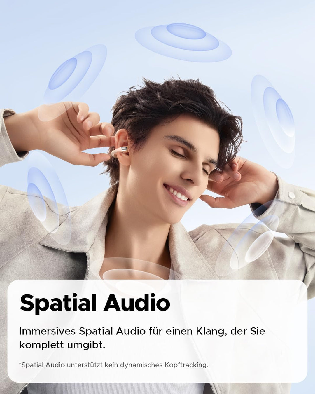 SoundPEATS PearlClip Pro Open Ear Bluetooth Kopfhörer, Clip On Kopfhörer Bluetooth 5.4 Earbuds, ganz