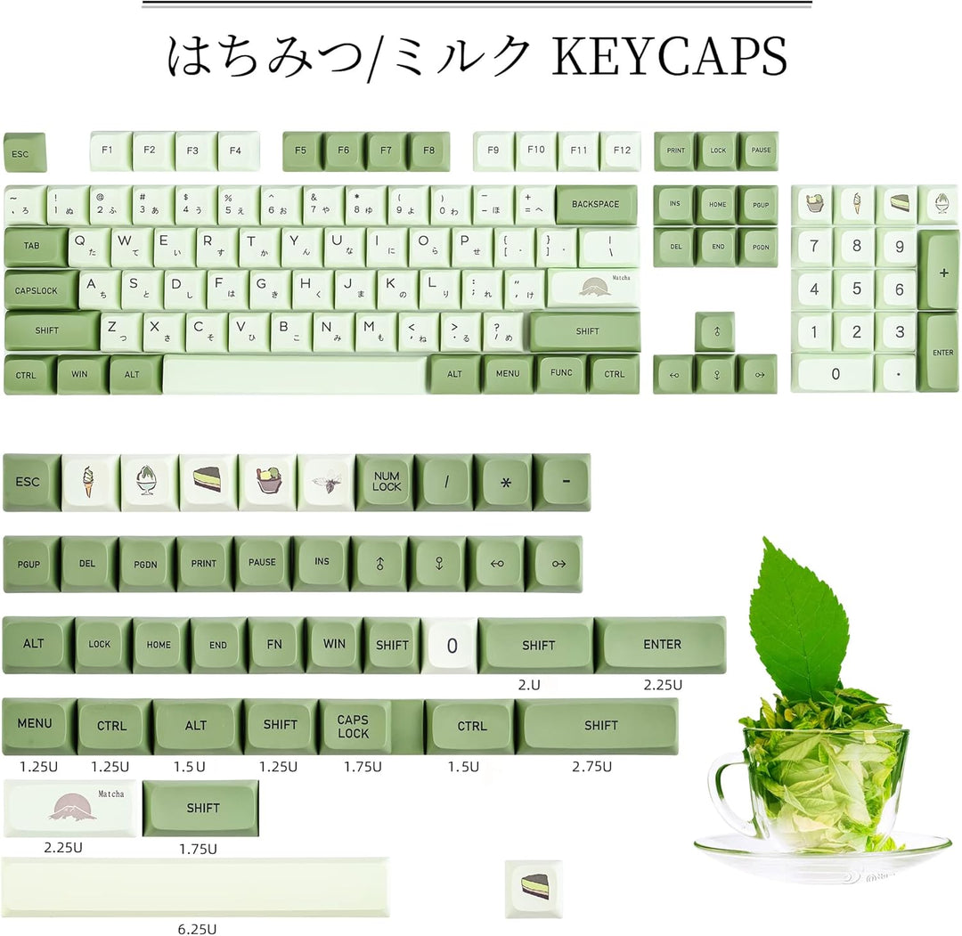 GTSP XDA Profile Japanische Tastenkappen 60 Prozent PBT 122 Tastenkappen Set für Cherry MX Covers Te