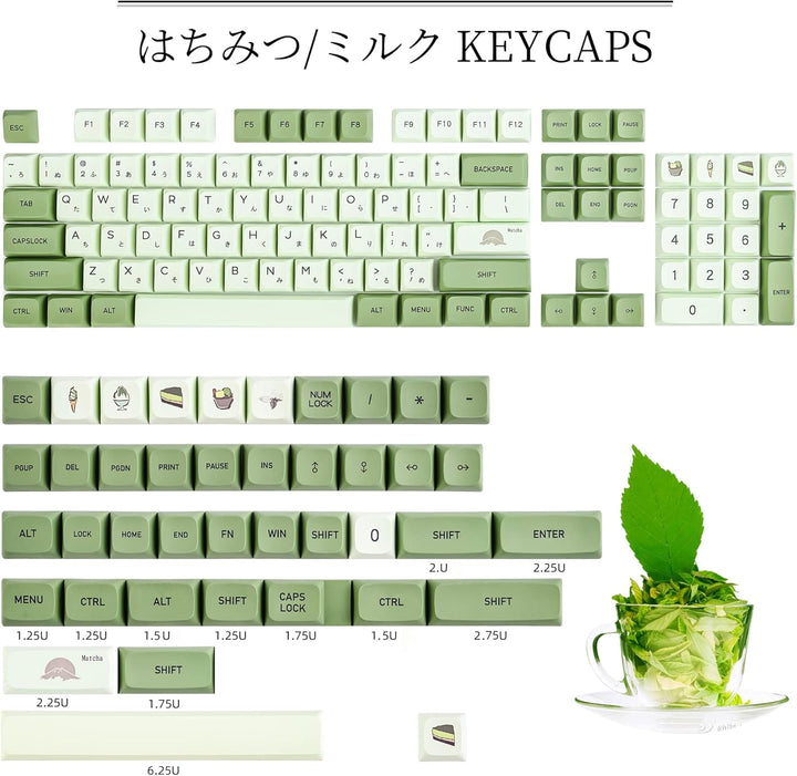GTSP XDA Profile Japanische Tastenkappen 60 Prozent PBT 122 Tastenkappen Set für Cherry MX Covers Te