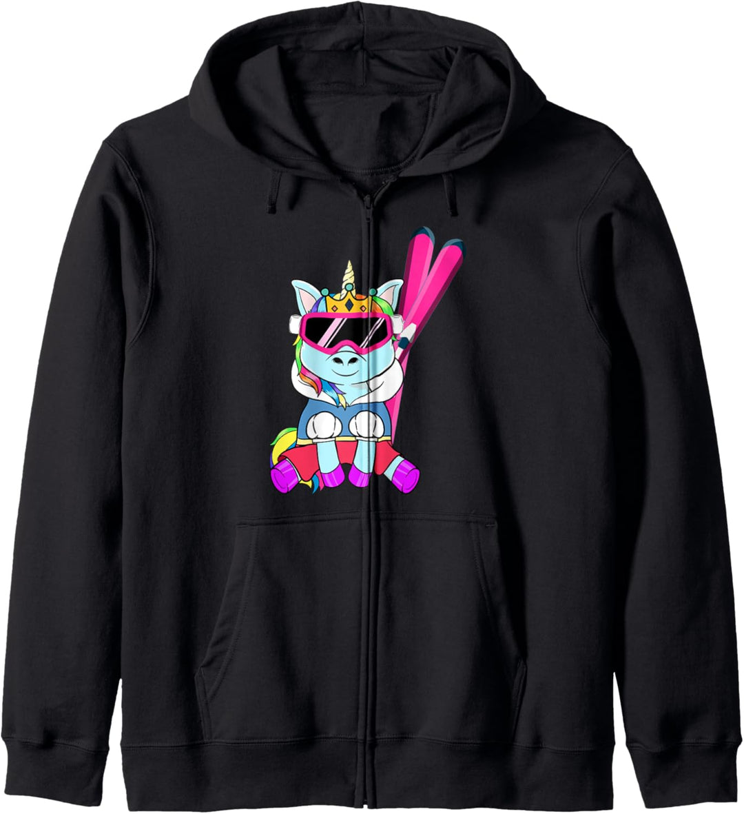 Apres Ski Elite Skifahren Snowboarden Skihasen Ski Einhorn Kapuzenjacke
