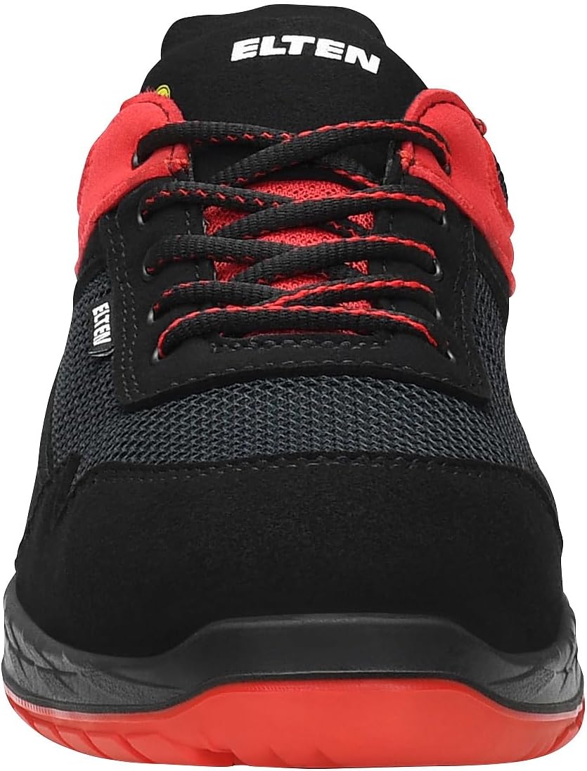 ELTEN Sicherheitsschuhe Lonny red Low ESD S1P, Damen und Herren, Textil, Stahlkappe, leicht, sportli
