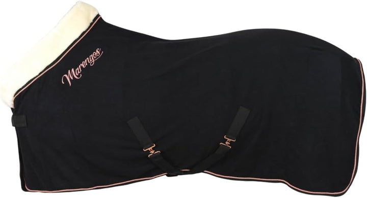 Marengos Abschwitzdecke MODERN ROSÉ schwarz Schwarz 135cm, Schwarz 135cm