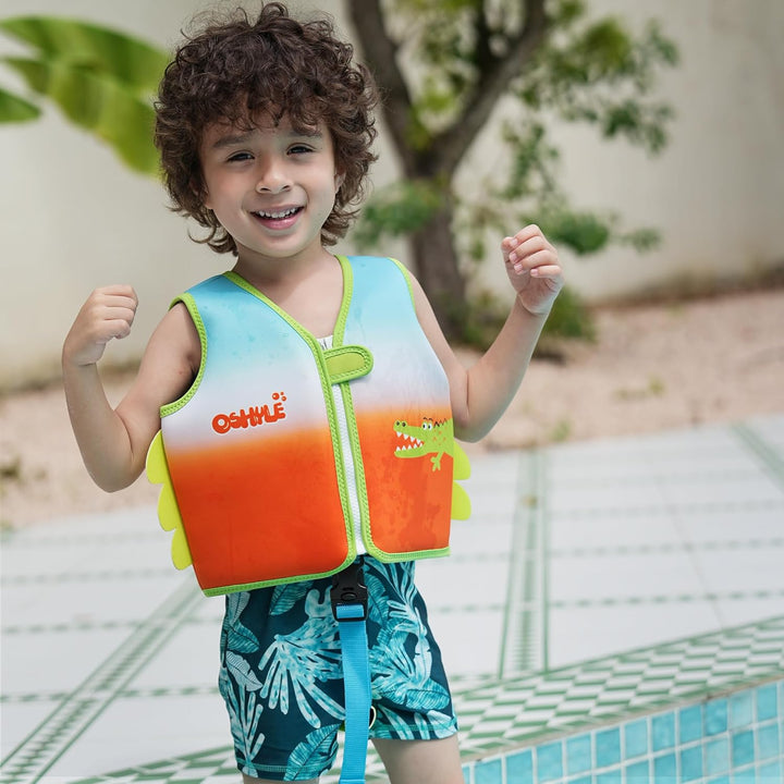 OSHYLE Kinder Schwimmweste - Jungen Mädchen Neopren Schwimmen Jacke Kleinkind Schwimmen Floating Neo