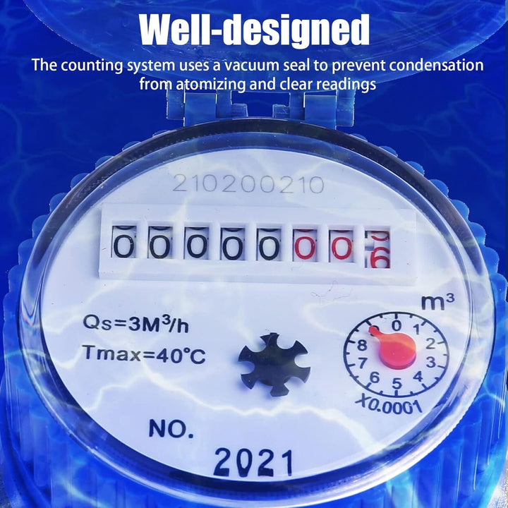 Trintion WasserzäHler 1/2" Wasseruhr Garten Geeicht GartenwasserzäHler WasserzäHler Geeicht Anschlus