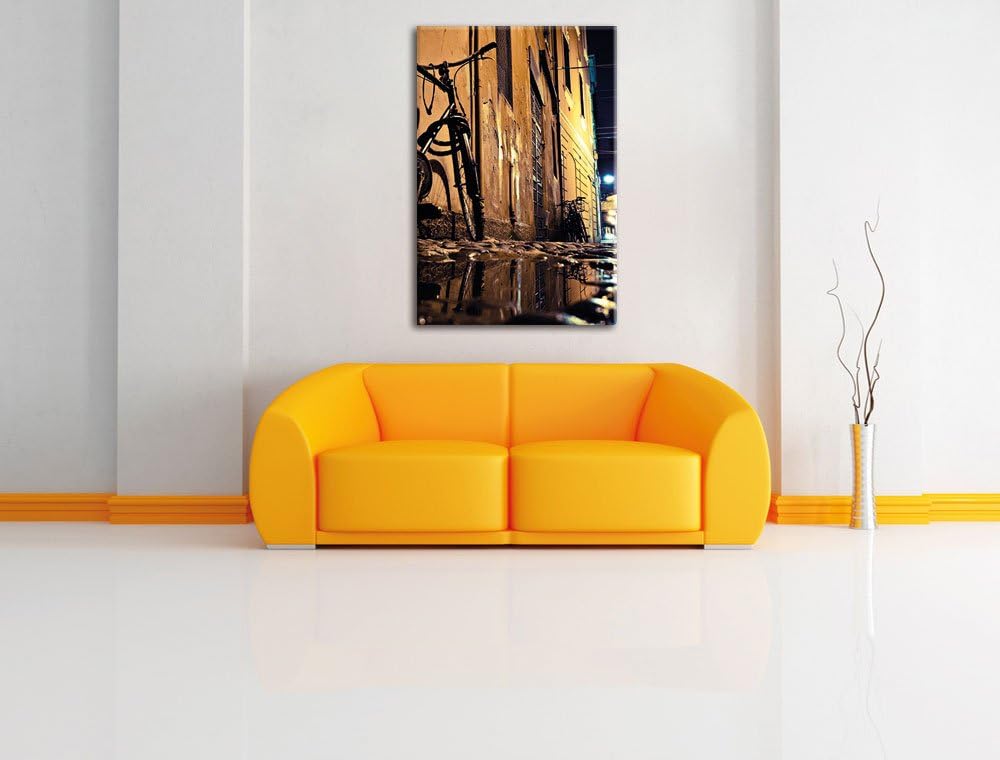 Pixxprint Small Street at Night Los Angeles als Leinwandbild/Grösse: 100x70 / Wandbild/Kunstdruck/fe