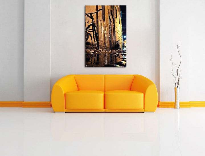 Pixxprint Small Street at Night Los Angeles als Leinwandbild/Grösse: 100x70 / Wandbild/Kunstdruck/fe