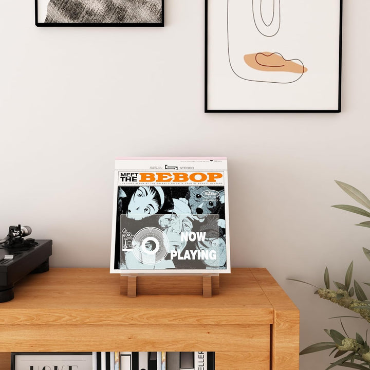 YuanDian Beleuchtete Vinyl-Schallplatten-Aufbewahrung, Schallplattenständer, hölzerne Acryl-Halter f