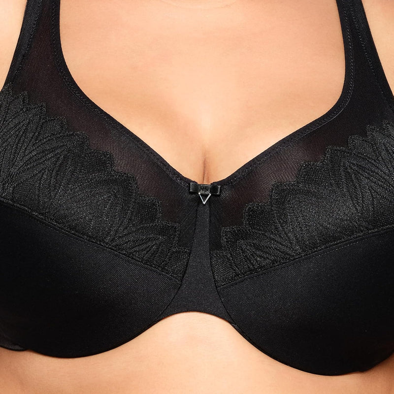 Glamorise Damen Plunge Bra 95D Schwarz, 95D Schwarz