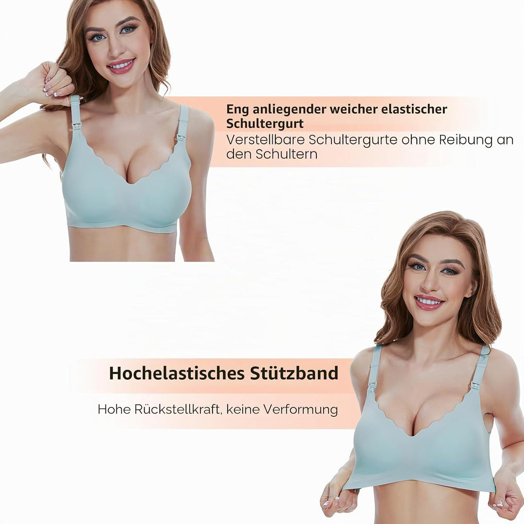 Dresime Schwangerschafts Still BH Nahtloser Still-BH Ohne Bügel Mutterschaft BH mit zusätzlichen BH-