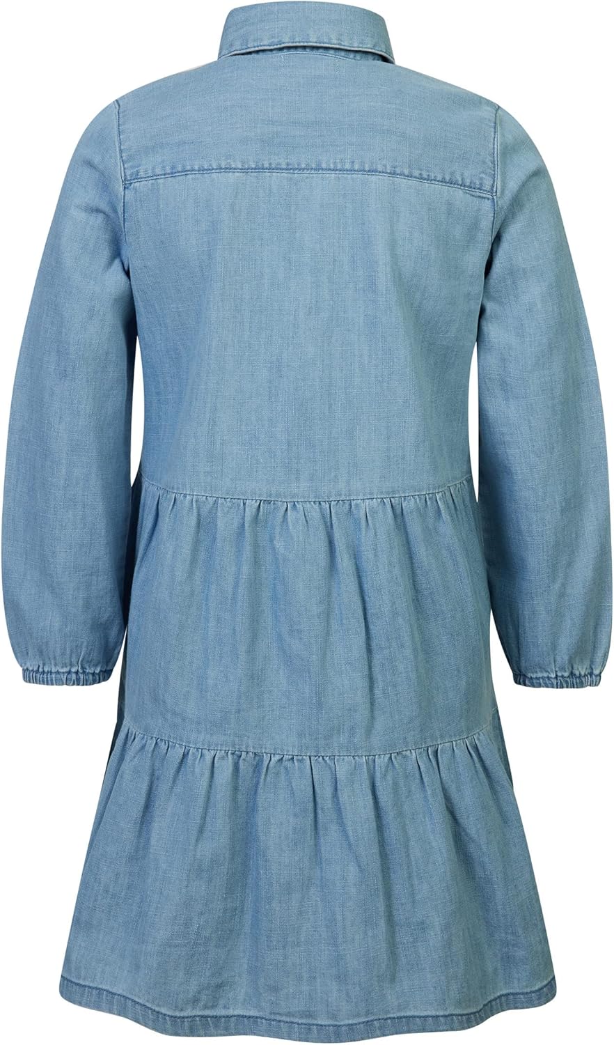 Noppies Mädchen Girls Dress Poseyville Long Sleeve Kinderkleid 122 Light Blue - P191, 122 Light Blue