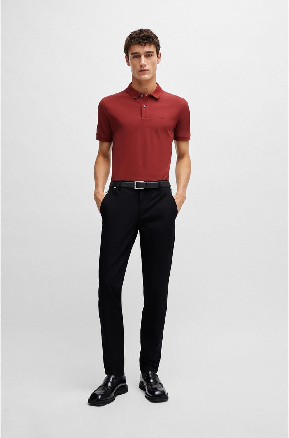 BOSS Herren Pallas Pallas Poloshirt aus Bio-Baumwolle mit Logo-Stickerei S Braun248, S Braun248