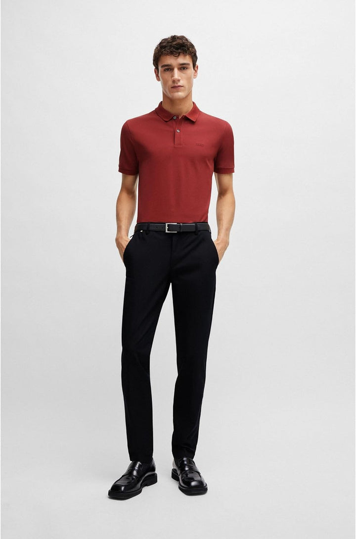 BOSS Herren Pallas Pallas Poloshirt aus Bio-Baumwolle mit Logo-Stickerei S Braun248, S Braun248