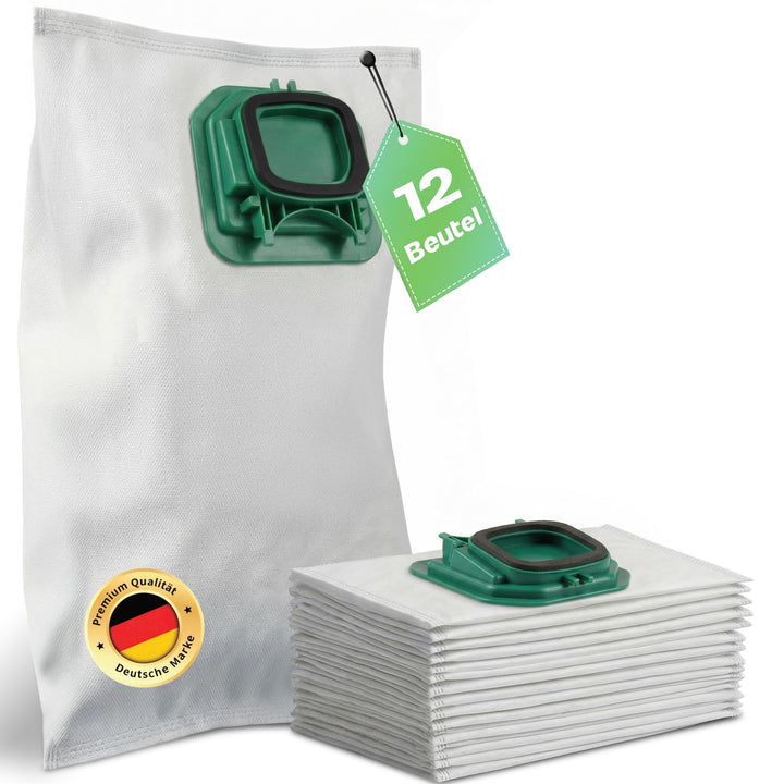 12 Staubsaugerbeutel passend für Vorwerk Staubbeutel FP140, FP150, Kobold VK 140, VK 150, mehrlagige