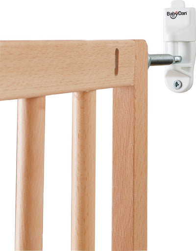 BabyDan Multidan Holz Tür und Treppenschutzgitter aus Europäischer Buche, Türbreite 60.5-102 cm, Far