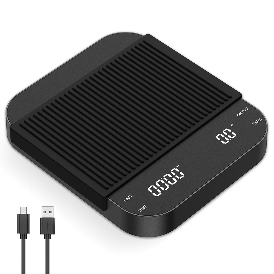 Brifit Kaffeewaage mit Timer, Espresso Waage 3kg/0.1g, Hochpräzise Feinwaage, Waage Küchenwaage USB,