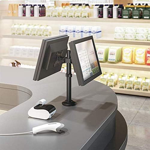 LogiLink BP0109 - Monitorhalterung 2-Fach, 17–32", Stahl, Curved Screens Schwarz