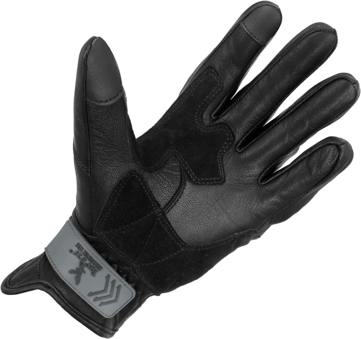 TacFirst AMALFITANA Motorrad Handschuhe Sommer aus Leder, Retro, Vintage Lederhandschuhe Damen, Herr