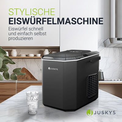 Juskys Eiswürfelmaschine IceOracle - Cocktail Eiswürfel in 6-13 min - Mini Eiswürfelbereiter für 12