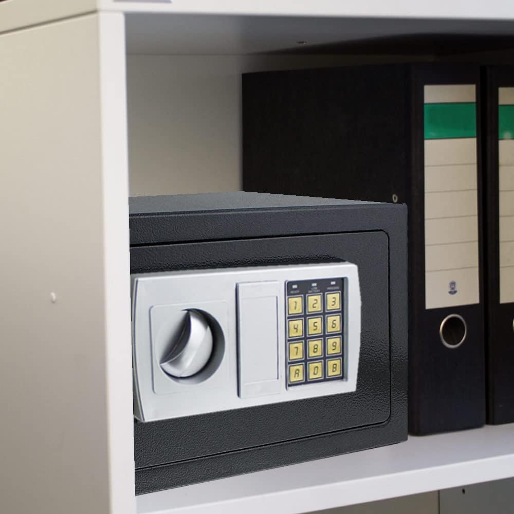 Elektronischer Möbeltresor Minitresor Wandtresor Wandsafe Schranktresor Geldsafe Schwarz Masse(B/H/T