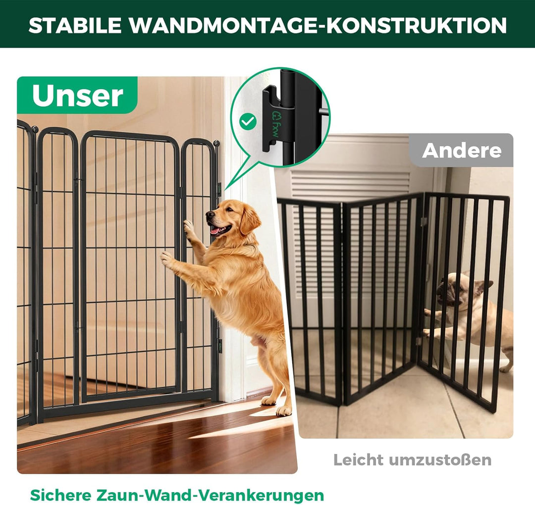 fxw Hundegitter Extra Breit, für den Inneneinsatz konzipiert, verstellbare Breite bis zu 557,5 cm (1