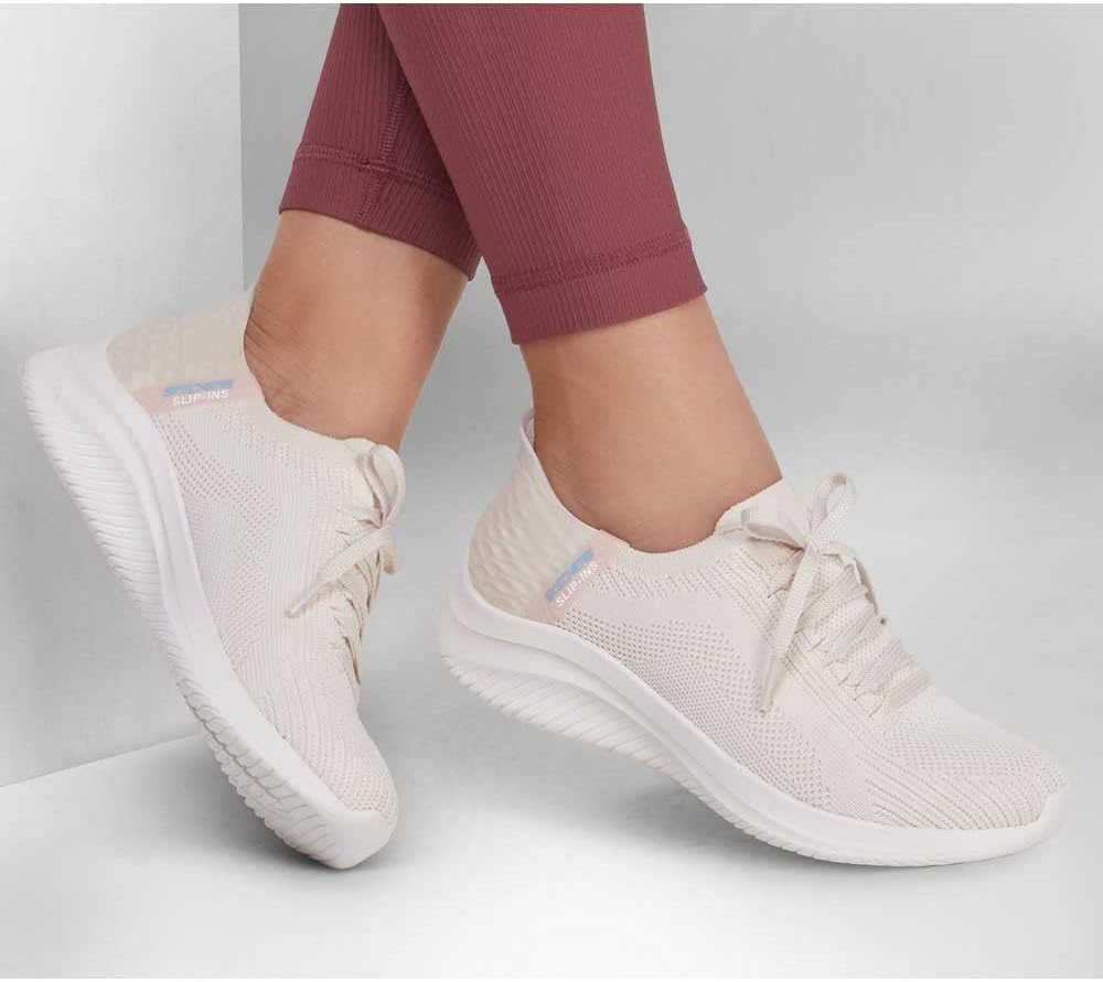 Skechers Damen 149710 MVE 35.5 EU Natural Knit Periwinkle Trim, 35.5 EU Natural Knit Periwinkle Trim