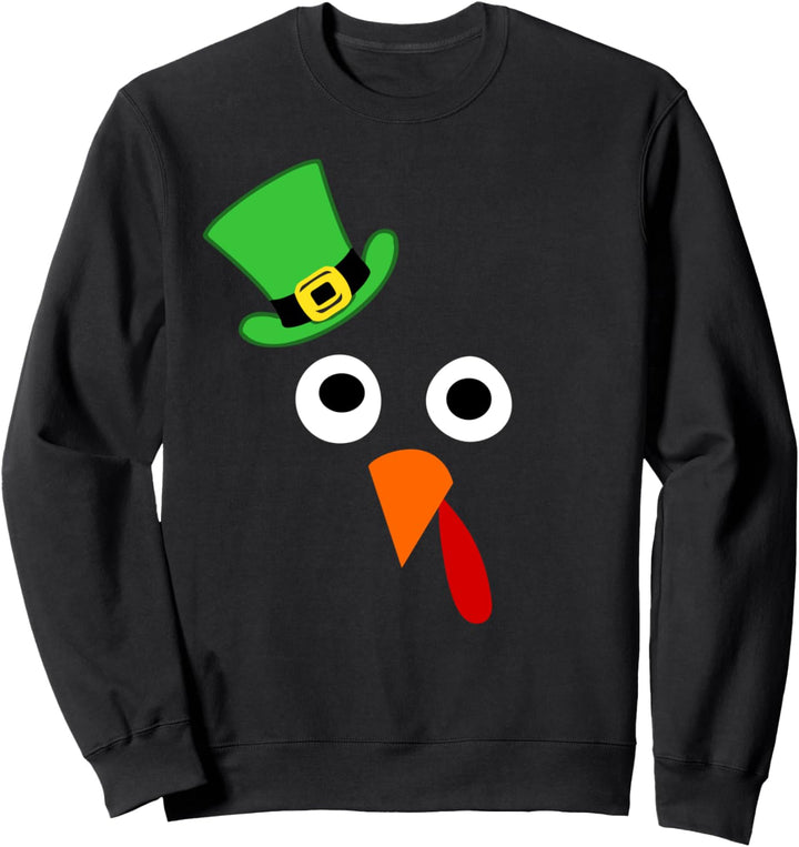 Funny Irish Turkey Face Thanksgiving Sweatshirt