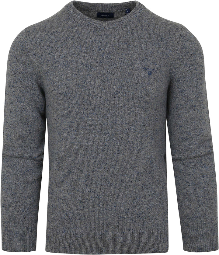GANT Pullover Wolle Melange Grau - Grösse M - Herren - Bekleidung