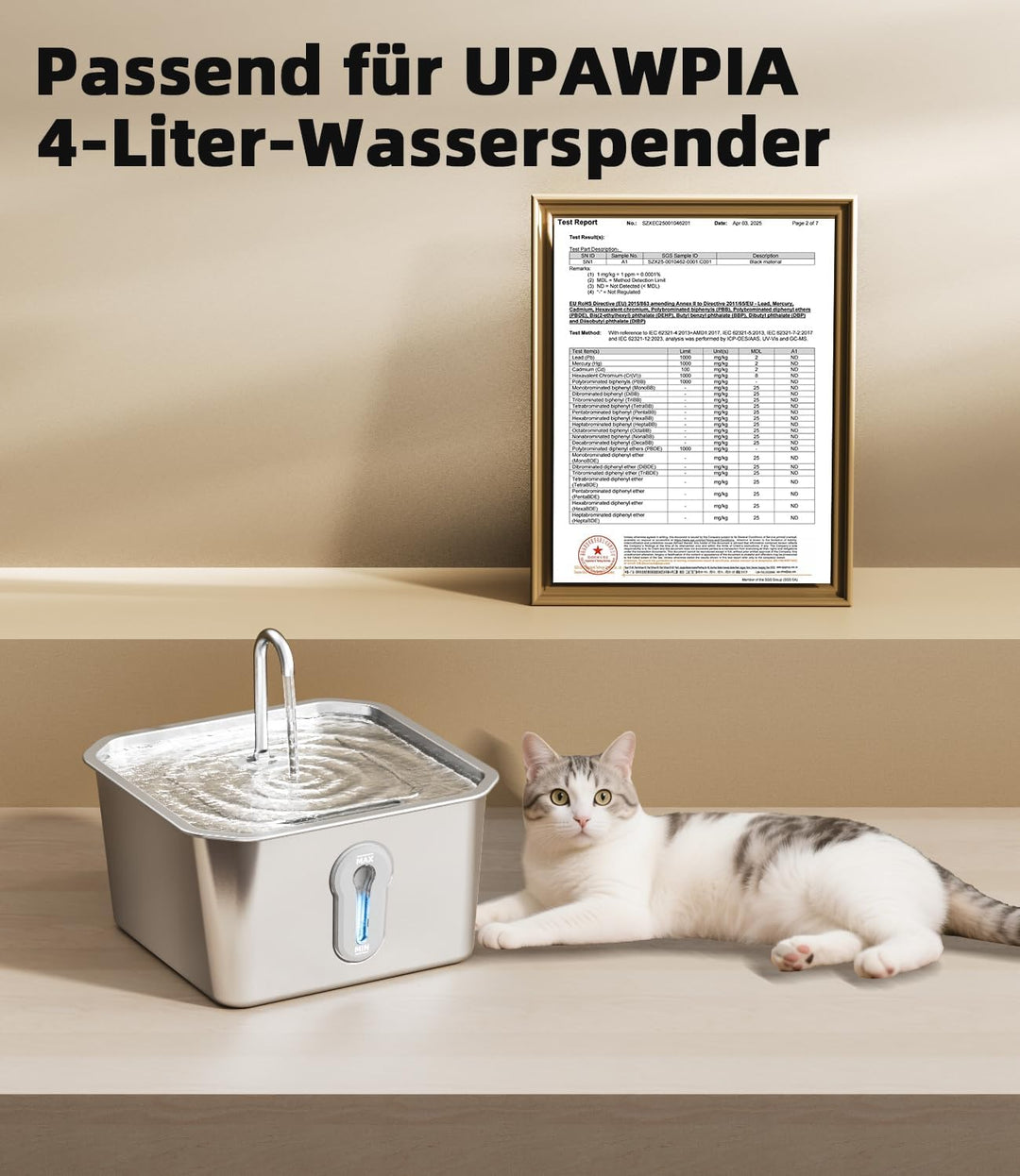 16 Stück Katzenbrunnen Filter für UPAWPIA Katzen Trinkbrunnen 4L Filter 4-Monats-Set Ersatzfilter Wa