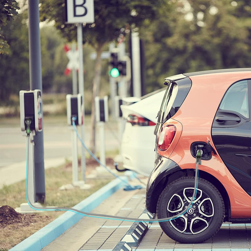 Teskee EV-Ladekabel EV-Ladegerät Typ 2 zu Typ 2 mit Anzeigeleuchten Tragbare Tasche Kompatibel mit A