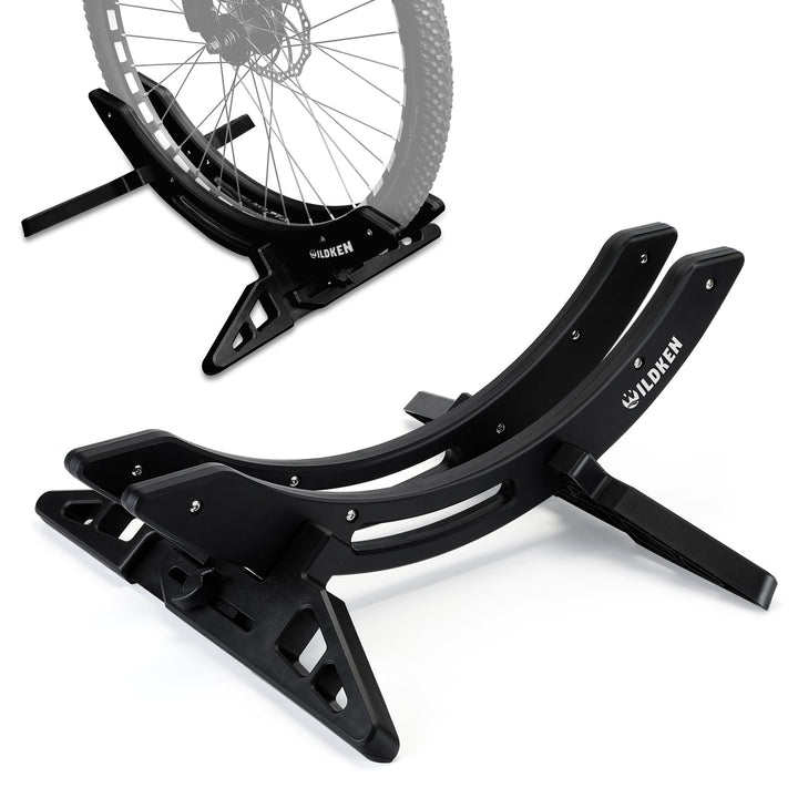 WILDKEN Fahrradständer Boden für Mountainbikes Rennräder MTB 25-80mm Fahrradreifen, Verstellbare Was