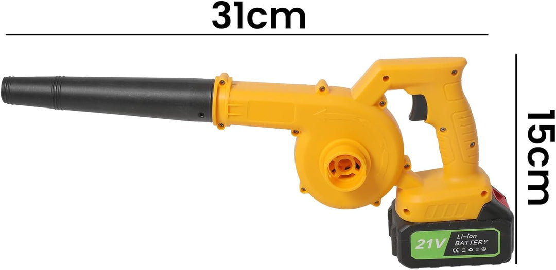 Home and Garden Laubbläser, kabellos, 21 V, mit 4,0 Ah Akku und Ladegerät, Reinigung von Schnee, Lau