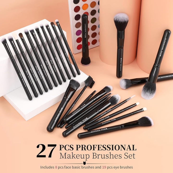 DUcare Pinselset Makeup 27 Stücke Professional Make up Matte Premium Hair Kabuki Foundation Pinsel B