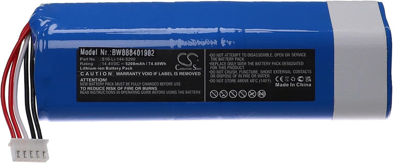 vhbw Akku Ersatz für Ecovacs S10-Li-144-6800, S10-Li-144-5200, 201-1913-4200, 201-1913-4201 für Stau