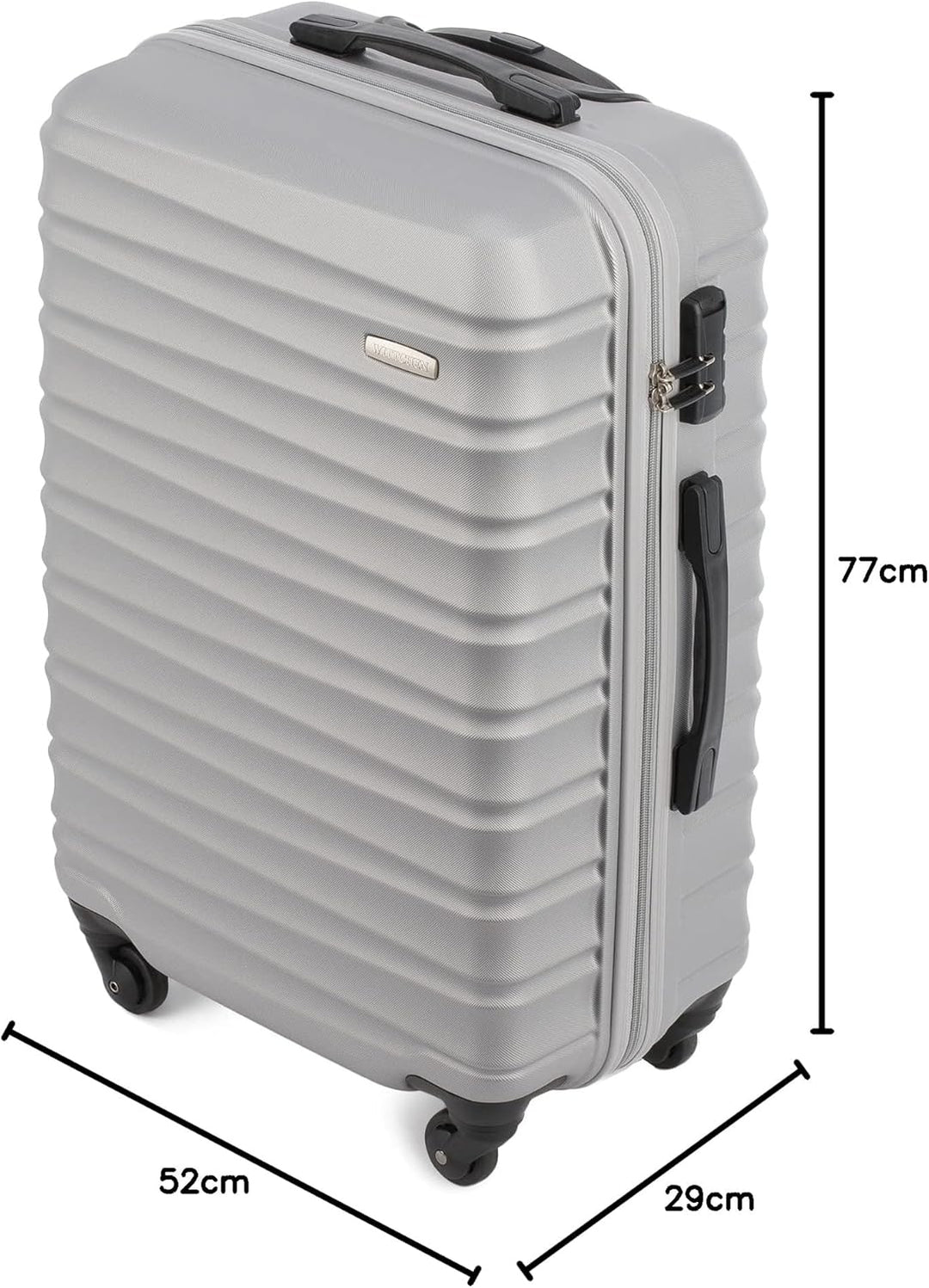WITTCHEN Reisekoffer 4er Koffer-Set Rollkoffer Trolley Handgepäck Hartschale aus ABS mit 4 Spinner-R