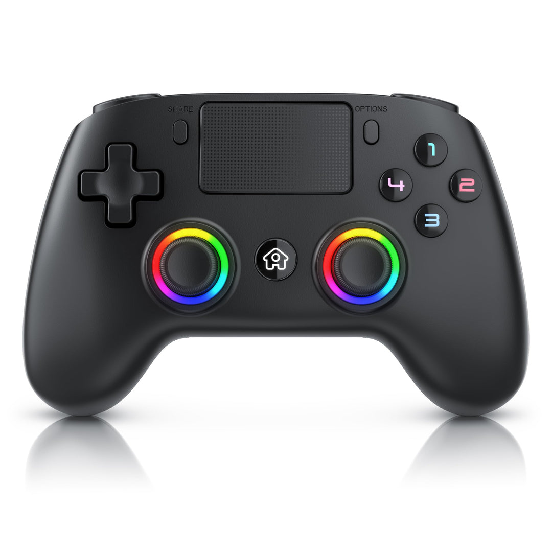 CSL - Wireless Gamepad für PC und PS4 - PC Anschluss - Wireless Controller - Dual Vibration - Headse