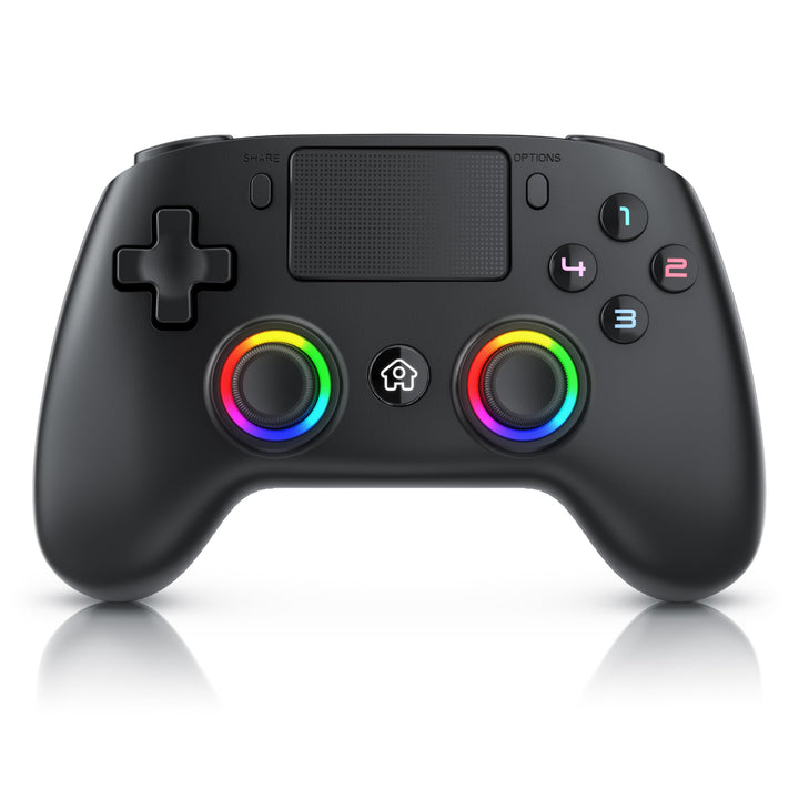 CSL - Wireless Gamepad für PC und PS4 - PC Anschluss - Wireless Controller - Dual Vibration - Headse