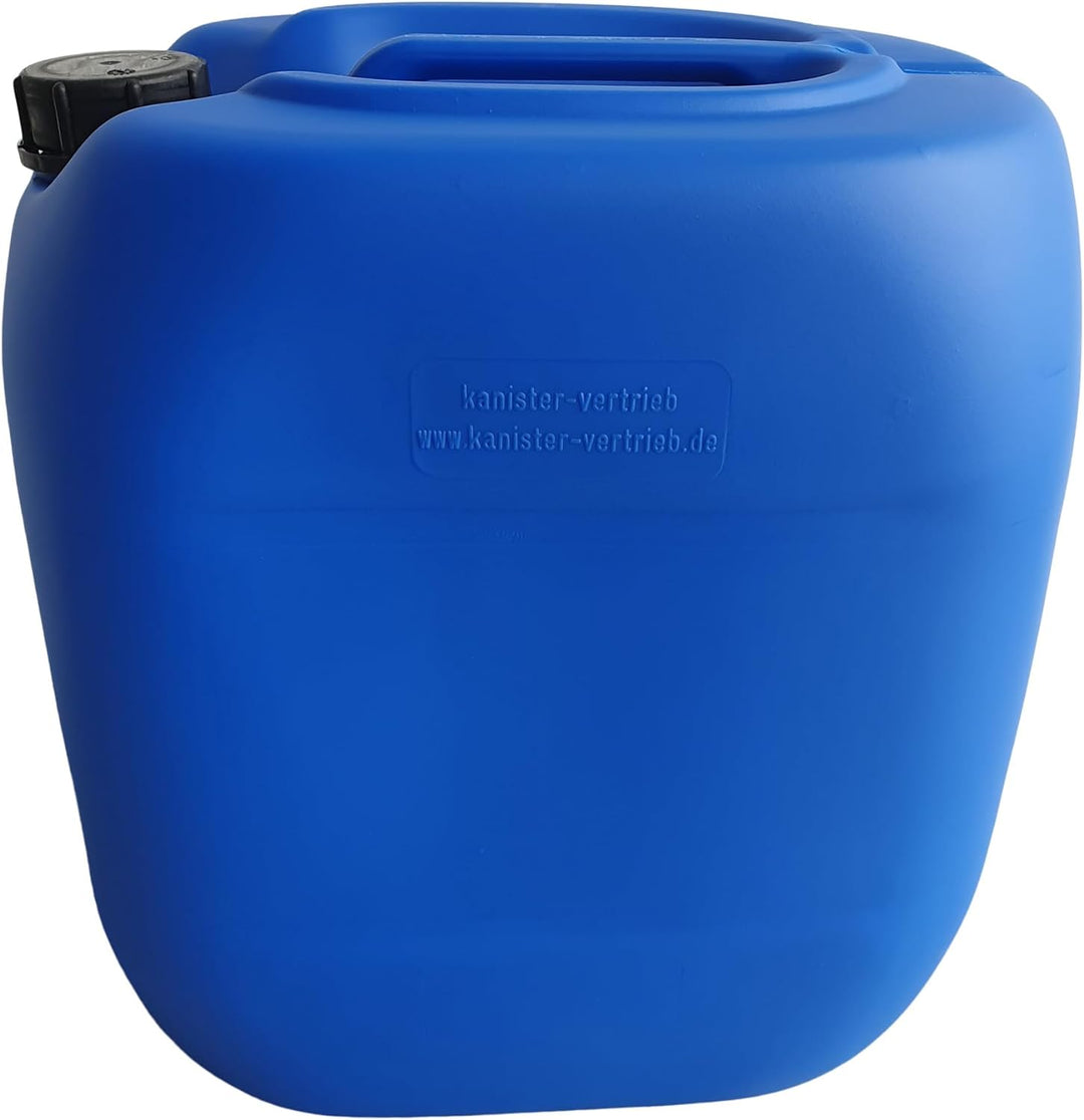 kanister-vertrieb® 3 Stück 30 L Kanister Wasserkanister Kunststoffkanister blau DIN61 + Hahn/BPA-fre
