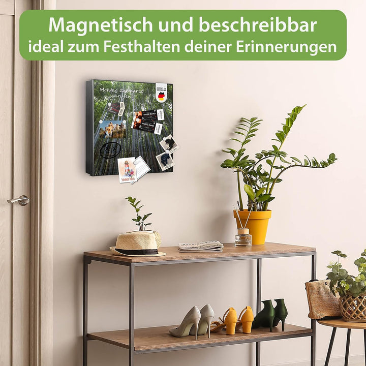 banjado Grosser Schlüsselkasten Metall - Schlüsselbox 30x30cm mit 32 Haken - Schlüsselkasten modern