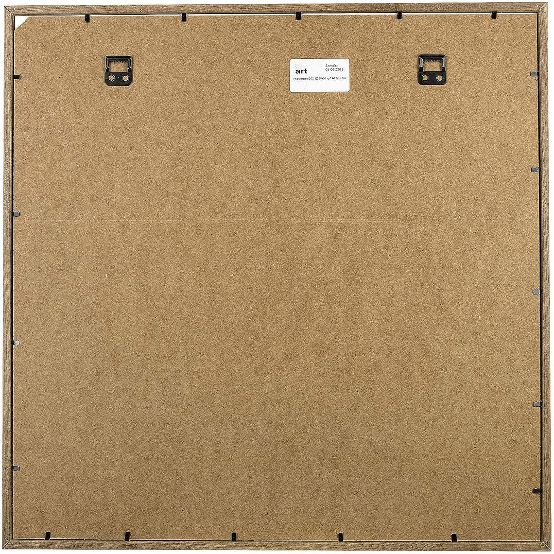 BD ART 50x50 cm gross Box 3D Objektrahmen Bilderrahmen mit Passepartout 40x40 cm, Eiche Quadratische