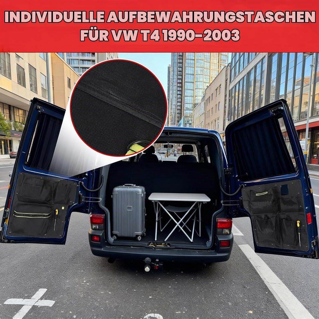 Scheunentor-Aufbewahrungsorganizer kompatibel mit VW T4 1990-2003, 2 Pcs Scheunentür Lagerorganisato