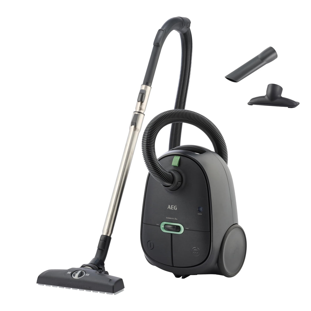 AEG CLEAN 6000 AB61C1OKO ÖKO Staubsauger / hohe Saugleistung / Zusatzdüsen / XL-Räder / Edelstahl-Te