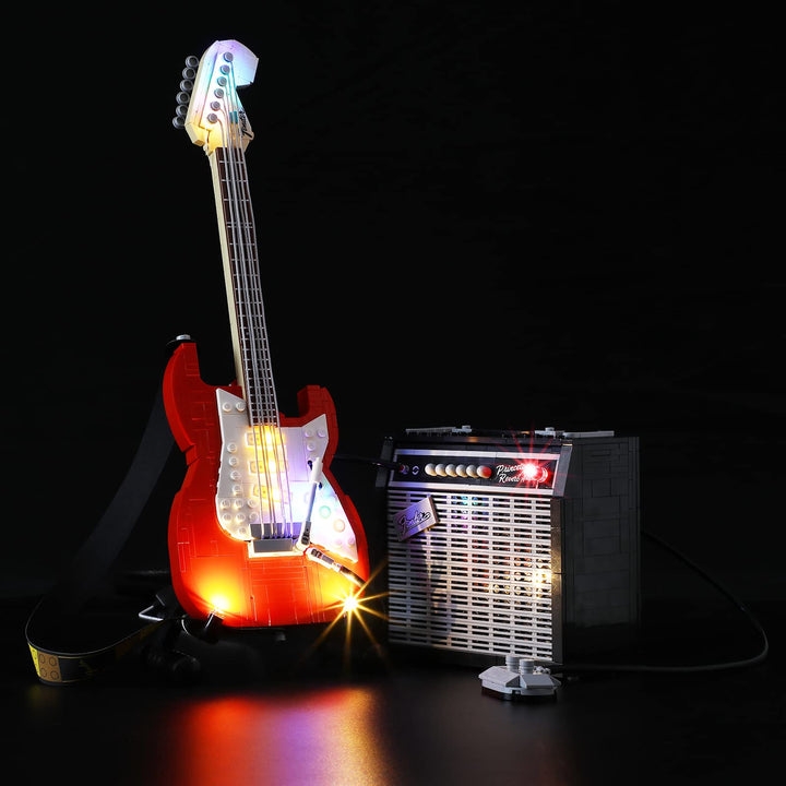 GEAMENT LED Licht-Set (Gestensteuerung) Kompatibel mit Lego Ideas Fender Stratocaster - Beleuchtungs