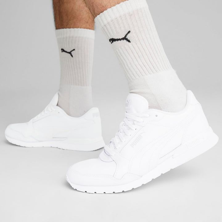 PUMA Unisex St Runner V3 L Sneaker, weiss, 42/47 EU 36 EU Puma White Puma White Gray Violet, 36 EU P