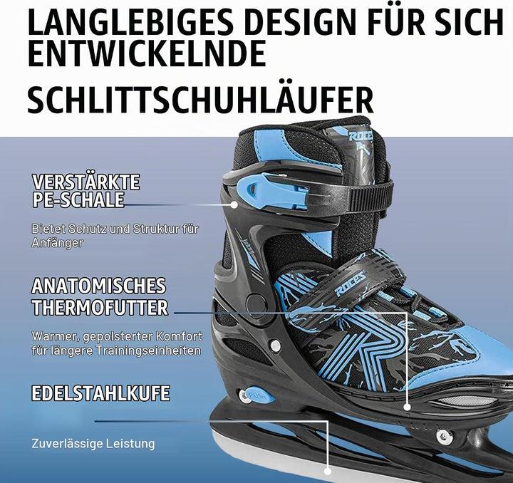 Roces Jungen Jokey Ice 3.0 Boy Schlittschuh 26-29 black-astro blue, 26-29 black-astro blue