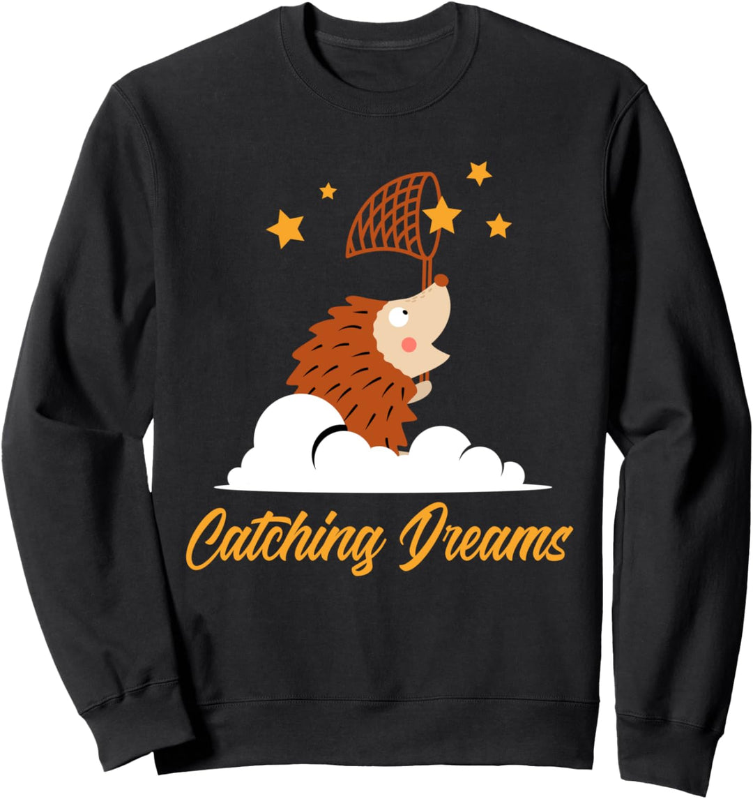 Träume Fangen Kleiner Süsser Igel Wolken Traum Nagetier Sweatshirt