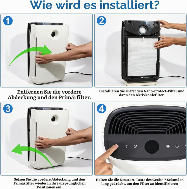 FY2422/30 Ersatzfilter Kompatibel mit Philips AC2882 AC2887 AC2889 AC3829 2000er und 3000er Serie Lu